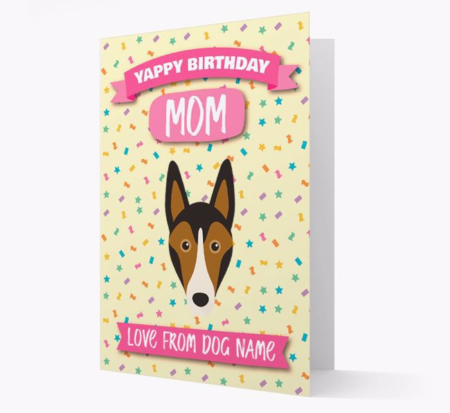 Personalized Card 'Yappy Birthday Mom' with {breedCommonName} Icon